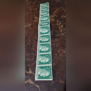 1940s Strip of 10 Hitler Stamps